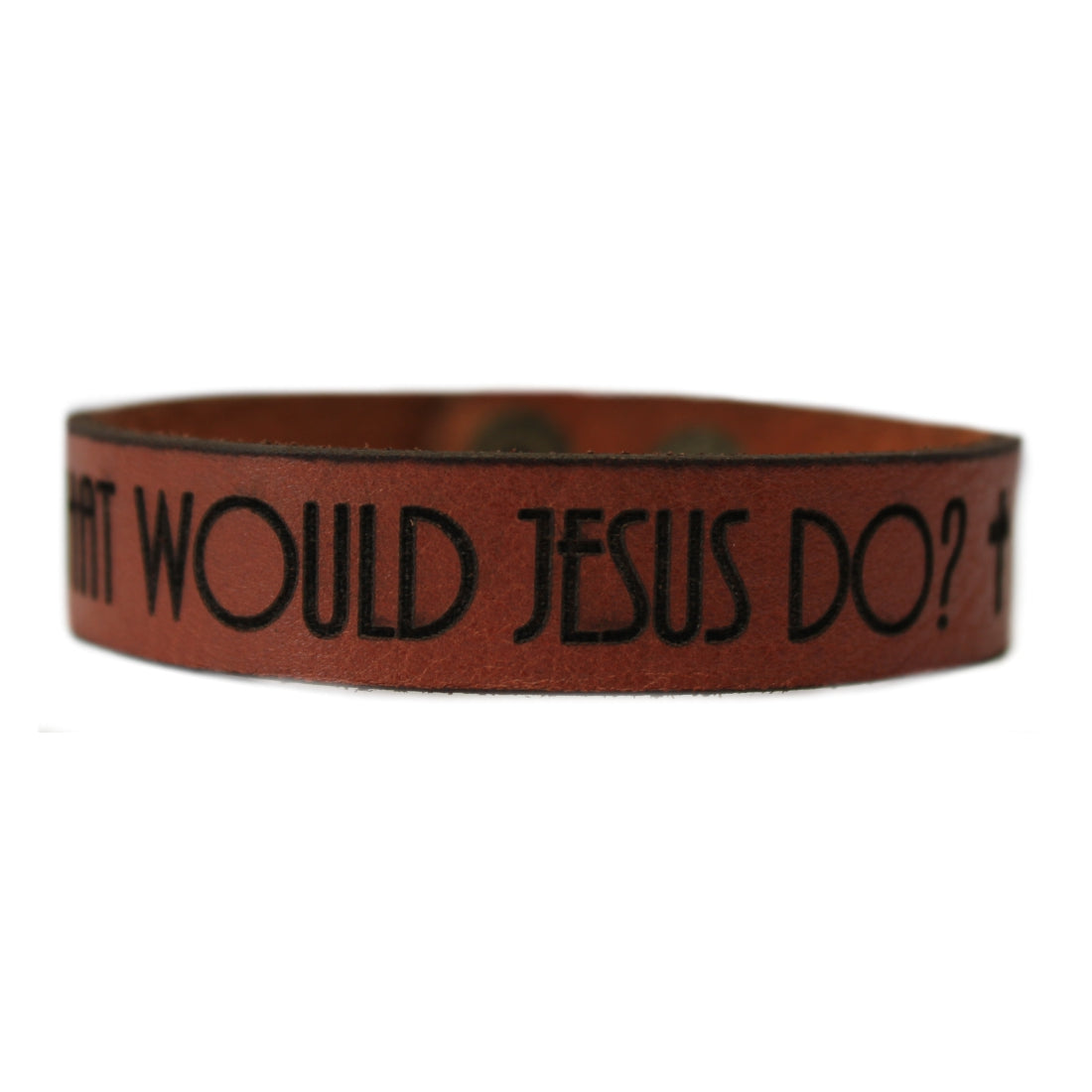 What would Jesus do - Christian Leather Wristband