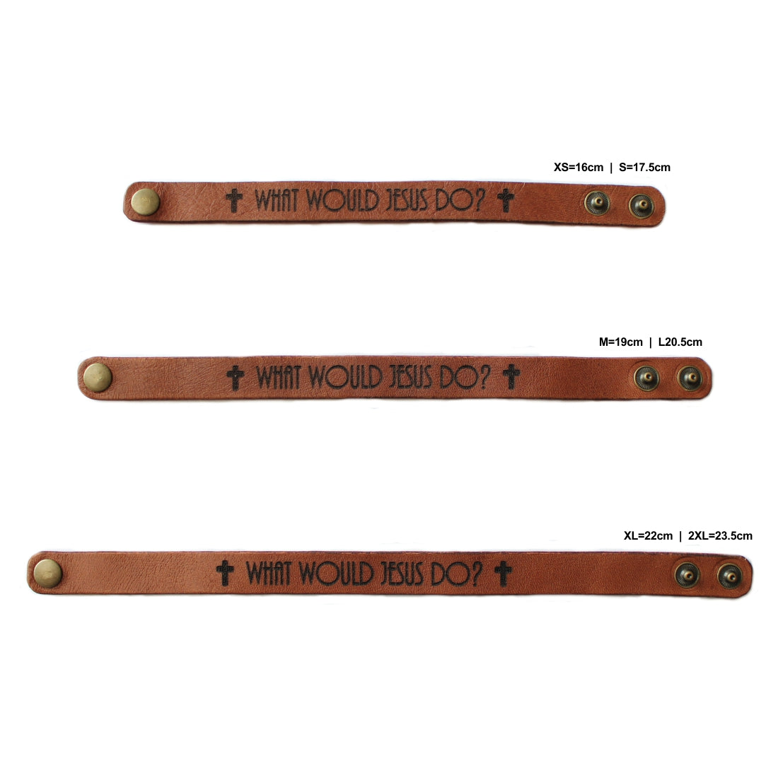 What would Jesus do - Christian Leather Wristband