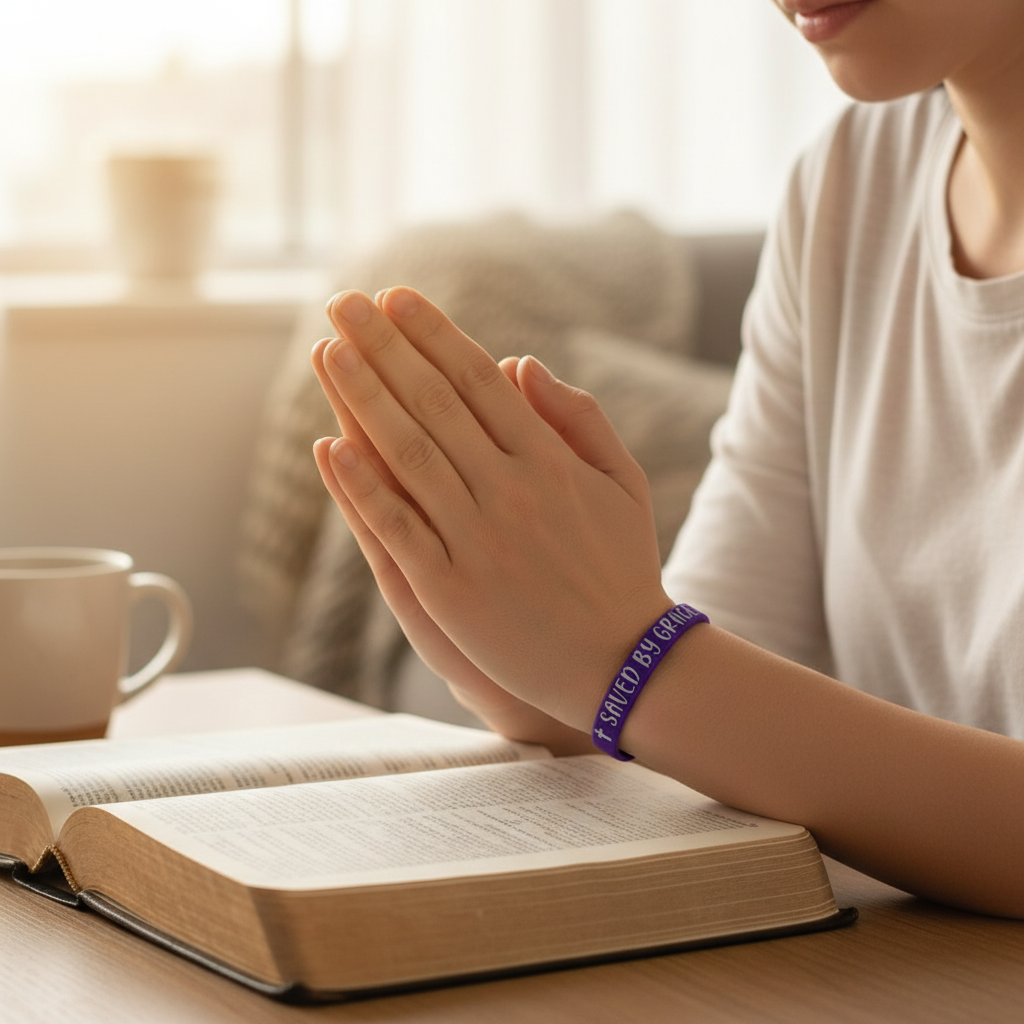 Saved By Grave - Silicone Bands (Purple)