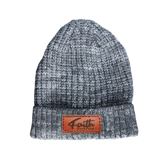 Faith over fear - Christian Beanie (Grey Melange)