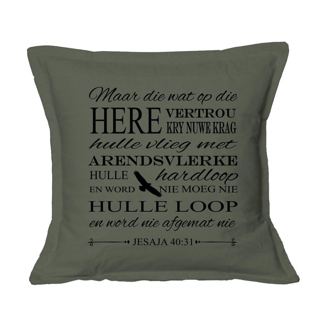 Arendsvlerke - Christian Cushion Cover (Khaki)
