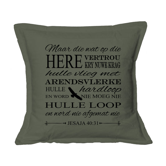 Arendsvlerke - Christian Cushion Cover (Khaki)