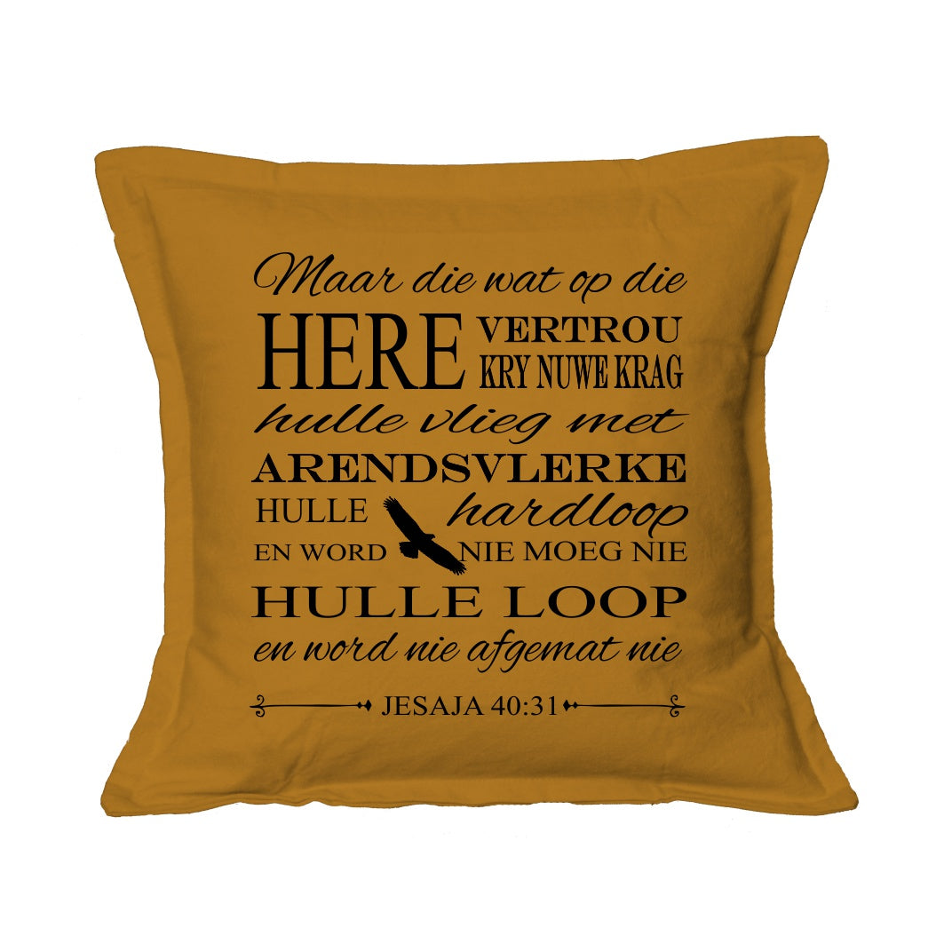 Arendsvlerke - Christian Cushion Cover (Mustard- Yellow)