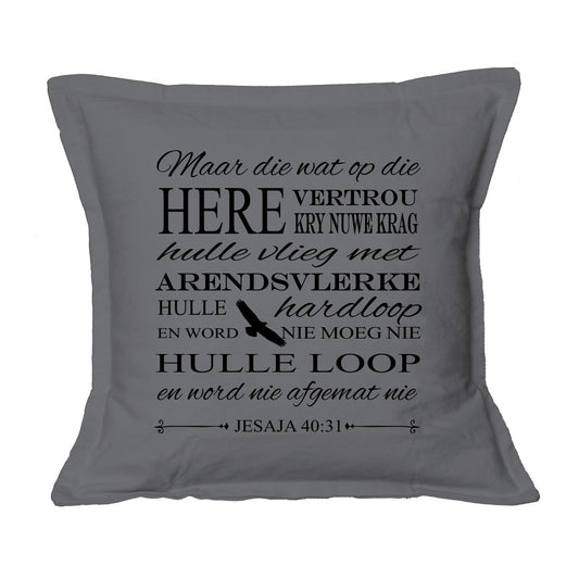 Arendsvlerke - Christian Cushion Cover (Charcoal)