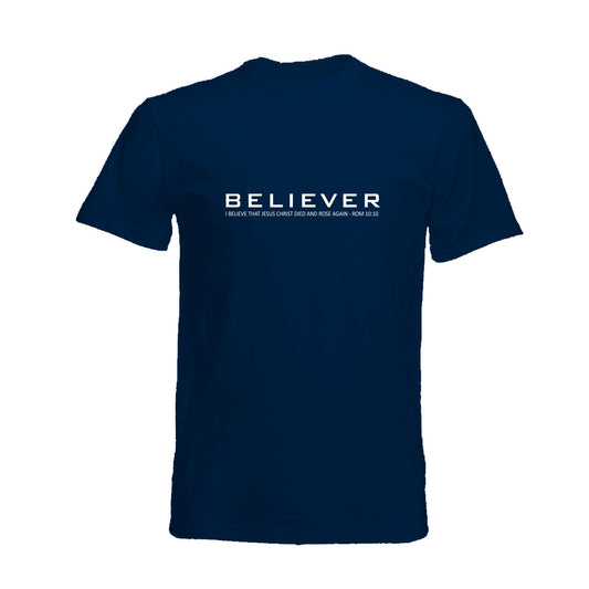 BELIEVER – Christian T shirt (Navy)