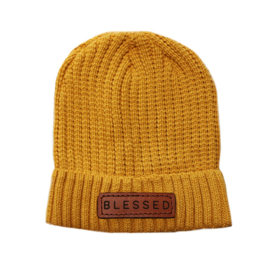 Blessed – Christian Beanie (Mustard)