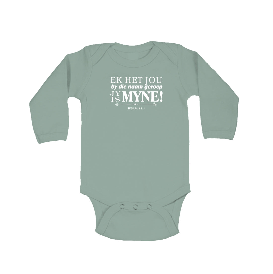 Ek het jou by jou naam geroep - Christian Baby Onesie (Teal)