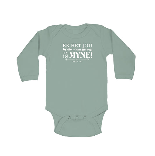 Ek het jou by jou naam geroep - Christian Baby Onesie (Teal)
