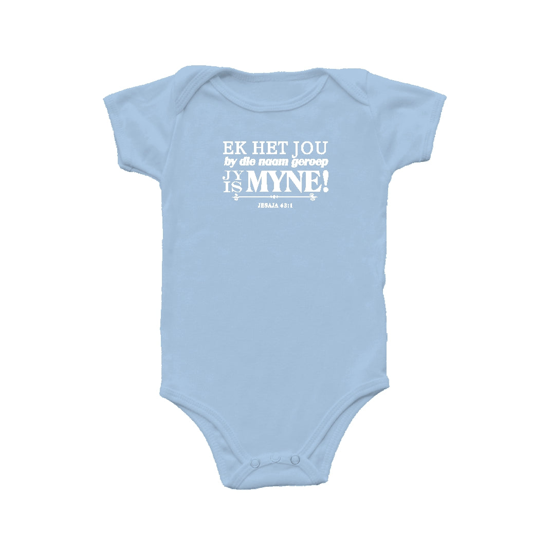 Ek het jou by jou Naam geroep - Christian Baby Onesie (Blue)