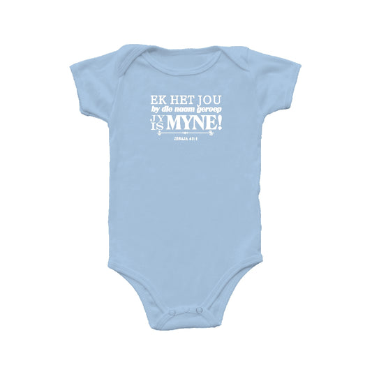 Ek het jou by jou Naam geroep - Christian Baby Onesie (Blue)