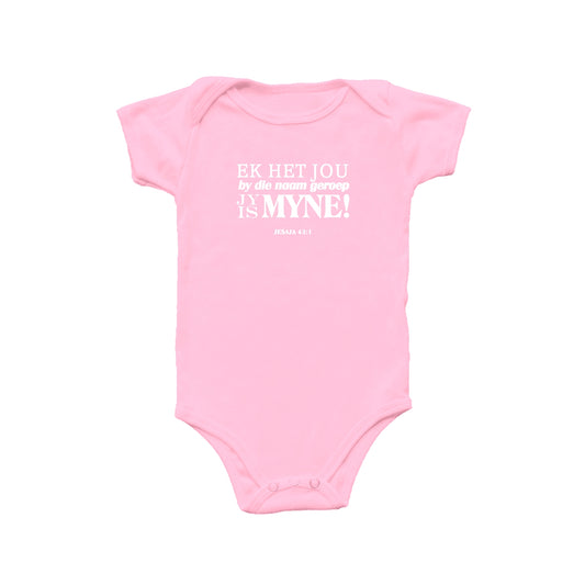 Ek het jou by jou Naam geroep - Christian Baby Onesie (Pink)