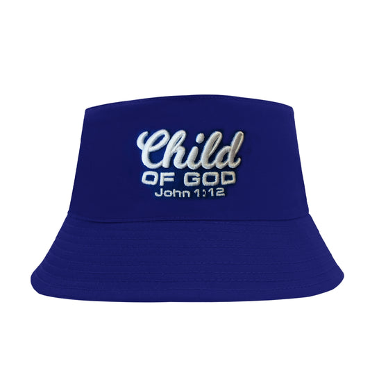 Child of God - Christian Kids Bucket Hat  (Royal Blue)