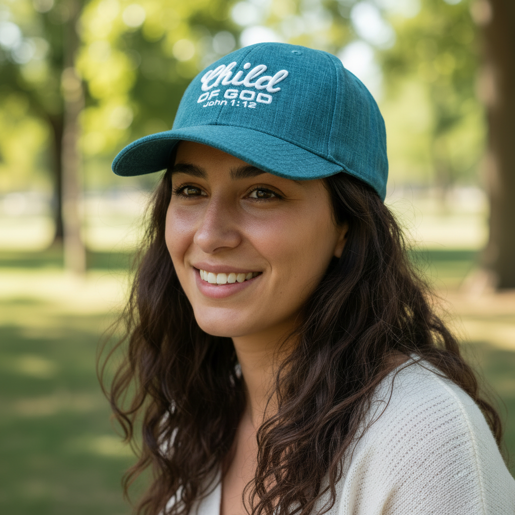 Child of God - Christian Cap (Turquoise Melange)
