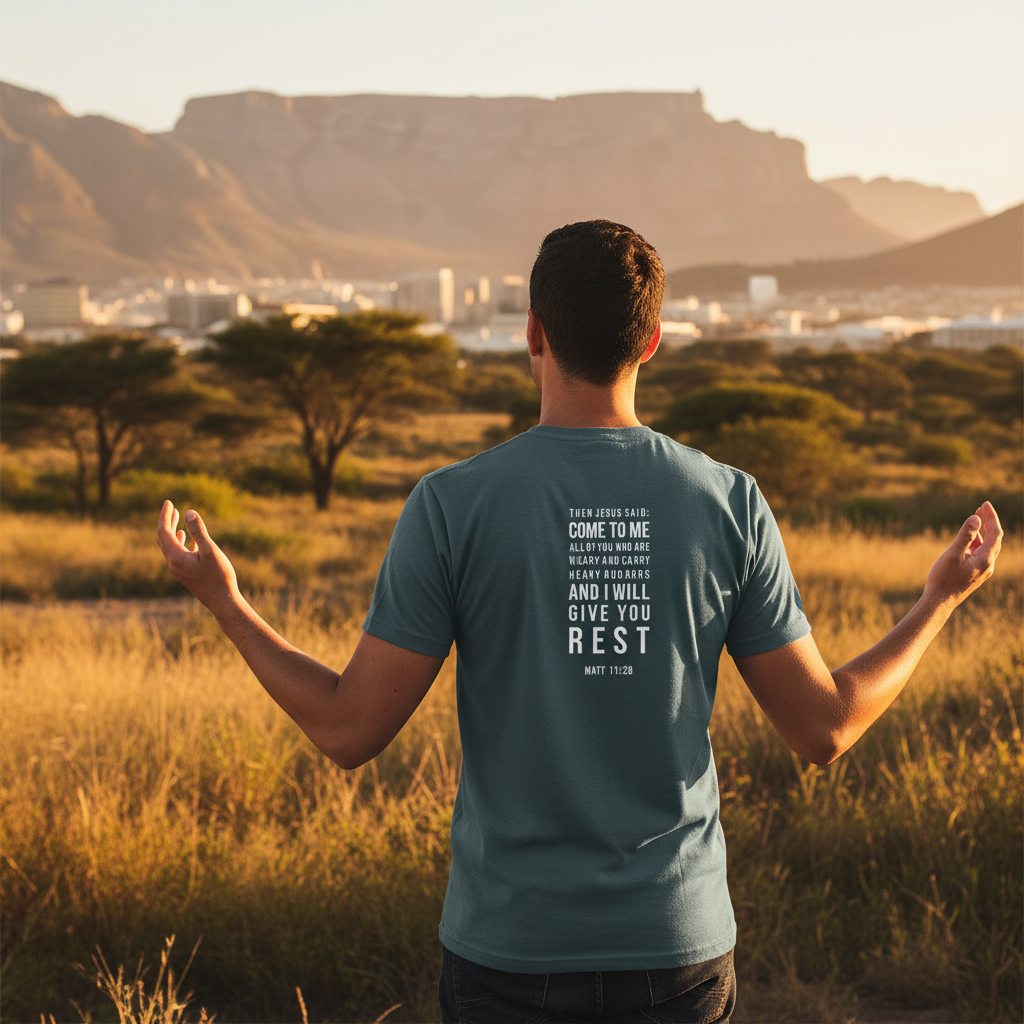 Come as you are – Premium Christian T shirt (Petrol Melange)