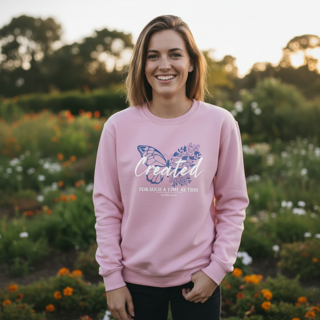 Created for a time - Christian Sweater (Dusty Pink)