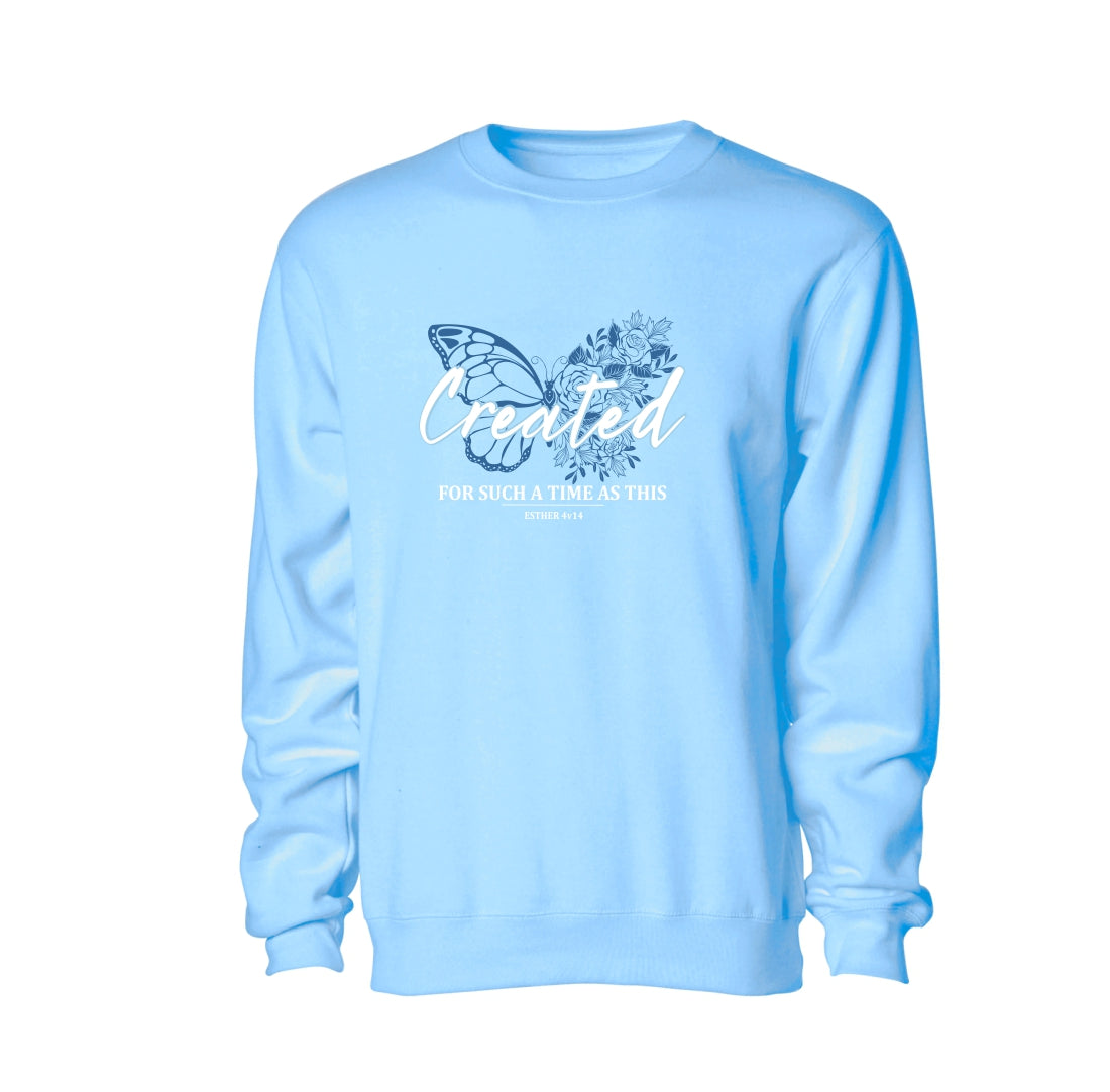 Created for a time - Christian Sweater (Sky Blue)