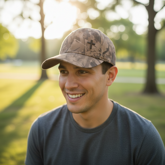 Cross - Christian Cap (Camo)