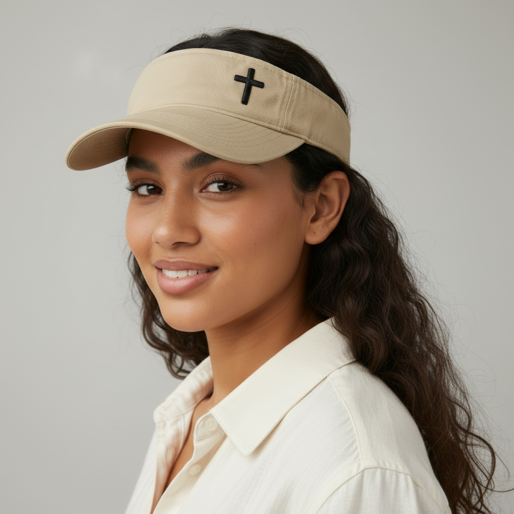 Cross - Christian Visor (Stone)