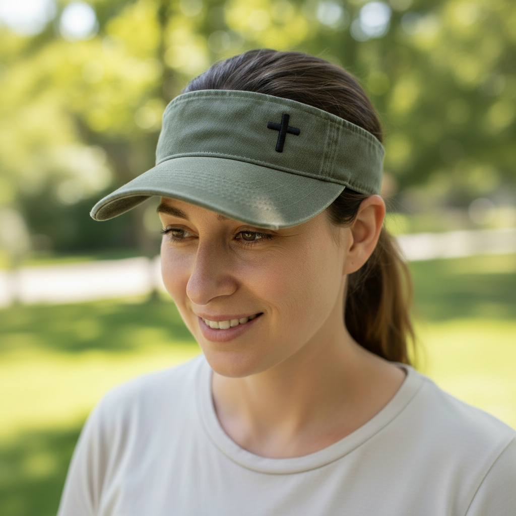 Cross - Christian Visor (Khaki)