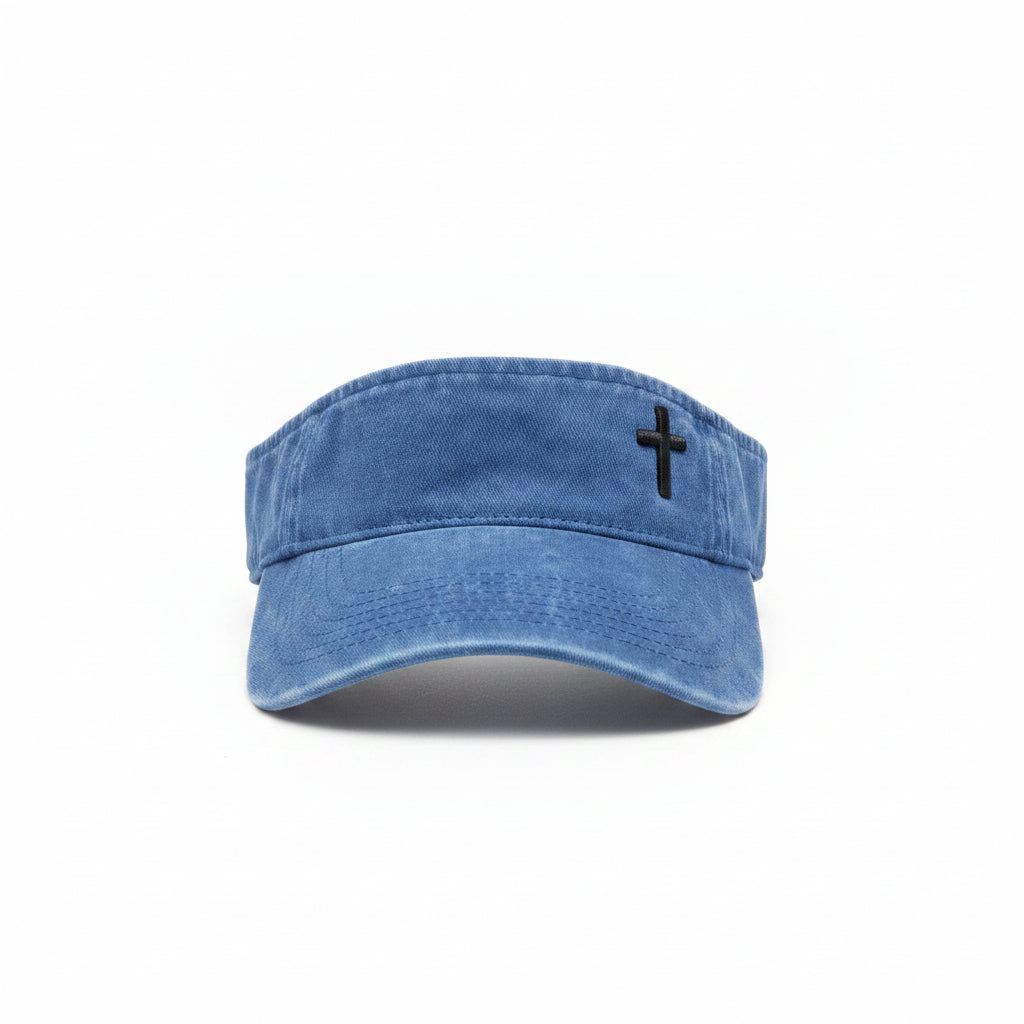 Cross - Christian Visor (Blue)