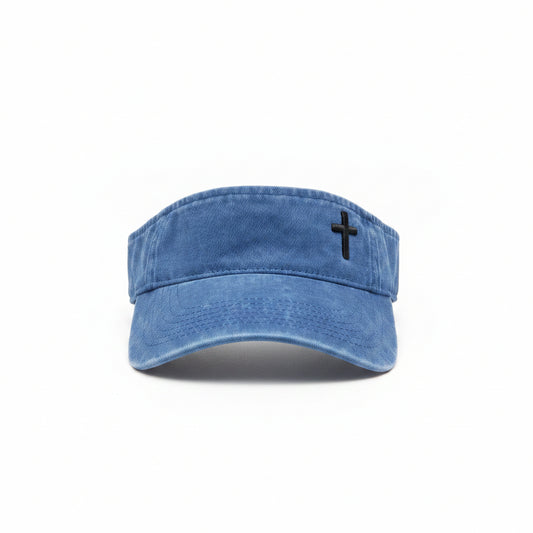 Cross - Christian Visor (Blue)