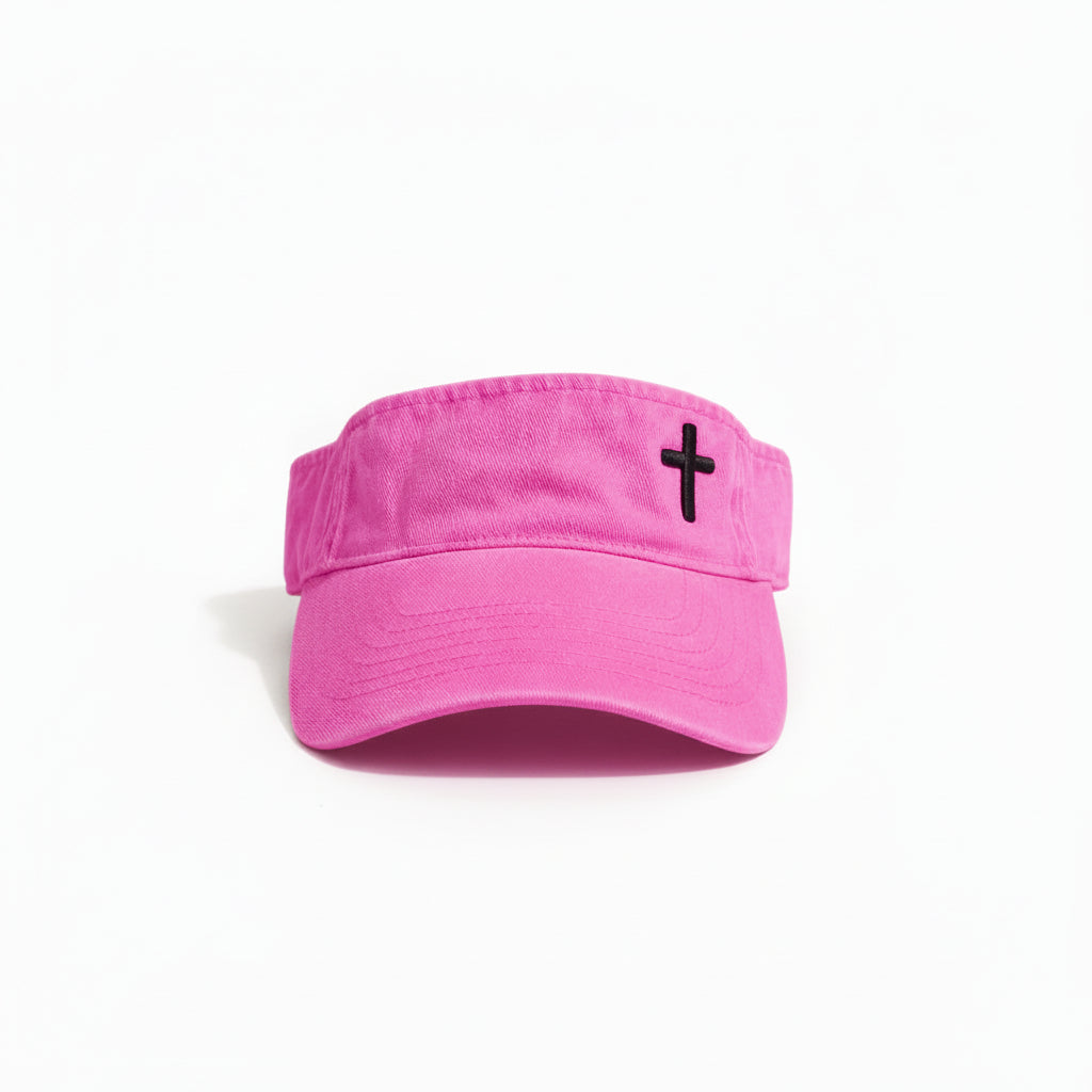 Cross - Christian Visor (Pink)