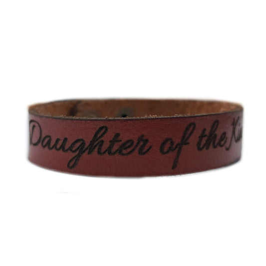 Daughter of the King - Christian Leather Wristband