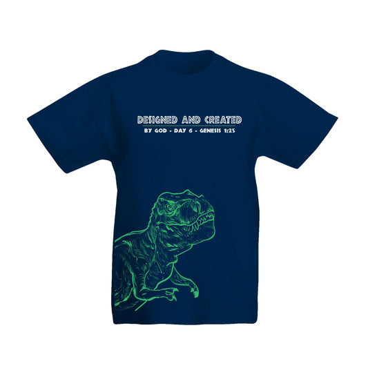 4-5yr, 7-8yr Designed & Created - Christian Kids t-shirt - (Navy)