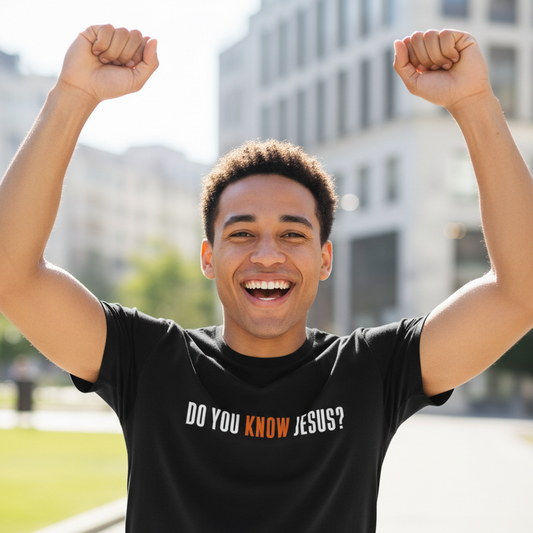 Do you know Jesus- Christian T-shirt (Black)