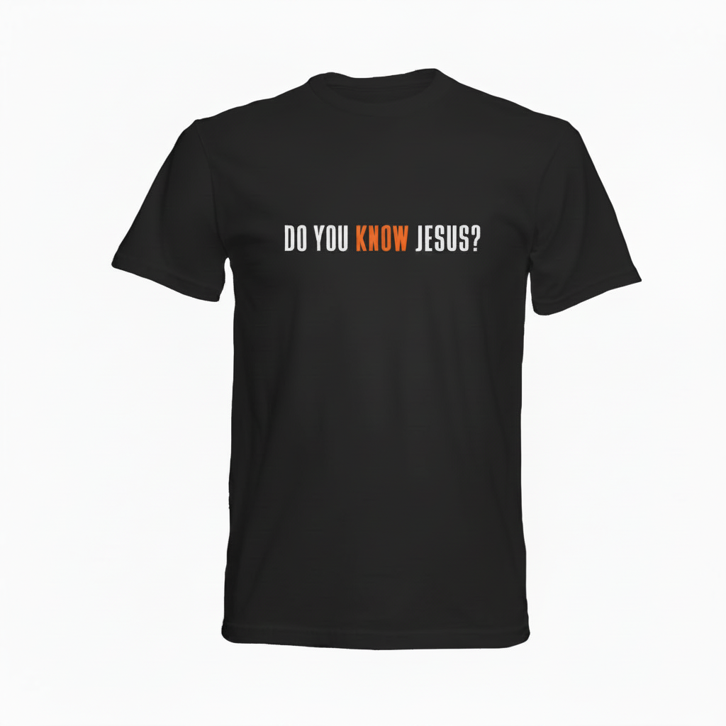 Do you know Jesus- Christian T-shirt (Black)