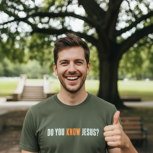 Do you know Jesus- Christian T-shirt (Olive)