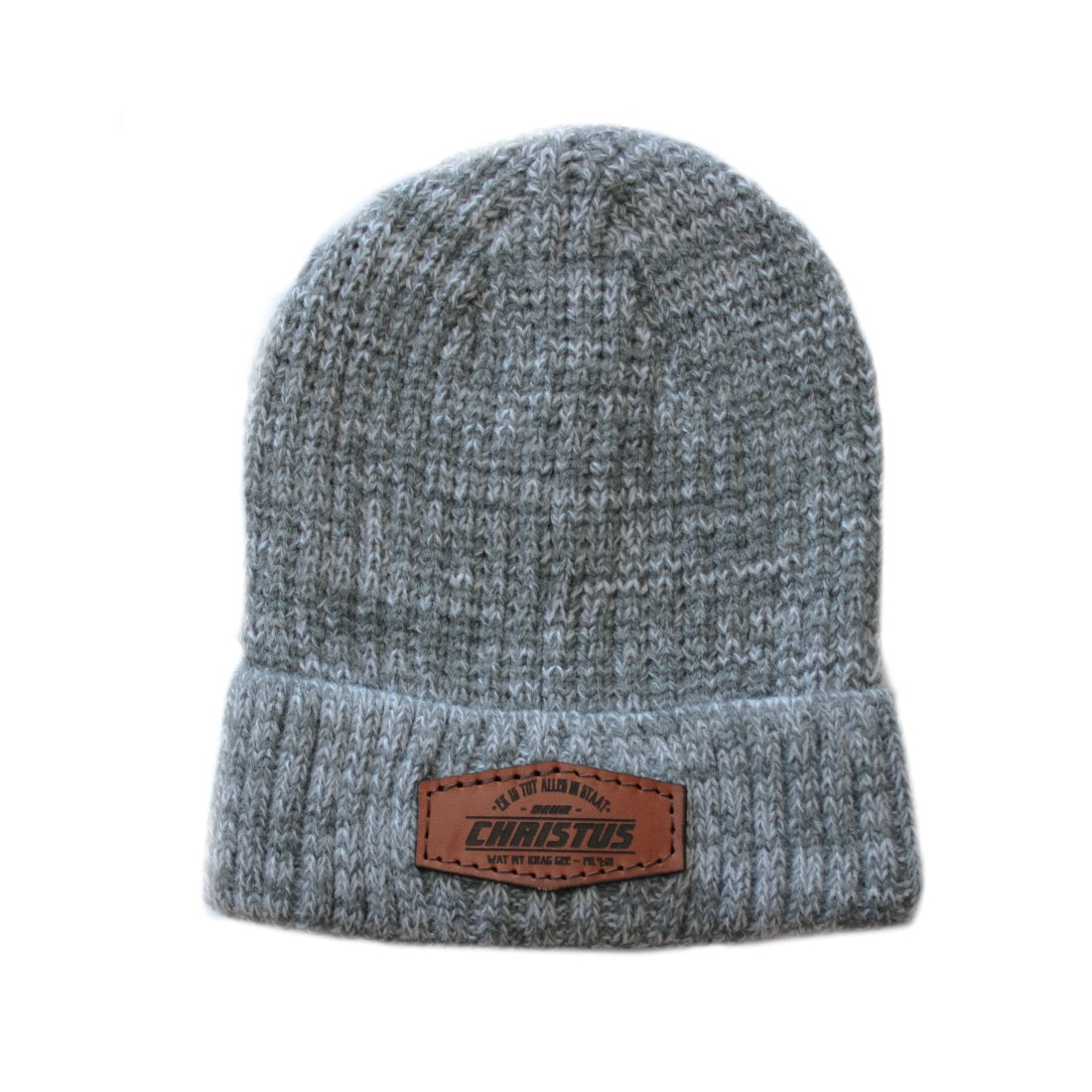 Ek is tot alles in staat- Christian Beanie (Grey Melange)