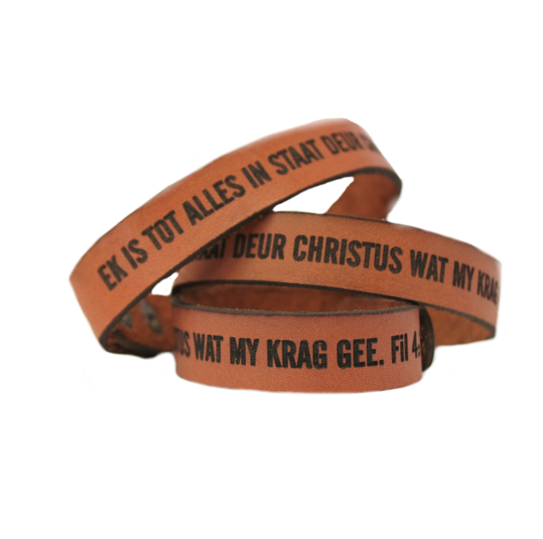 Tot alles in staat – Fillippense 4:13 - Christian Leather Wristband