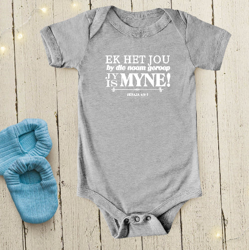 Ek het jou by jou Naam geroep- Christian Baby Onesie - South Africa ITG Clothing