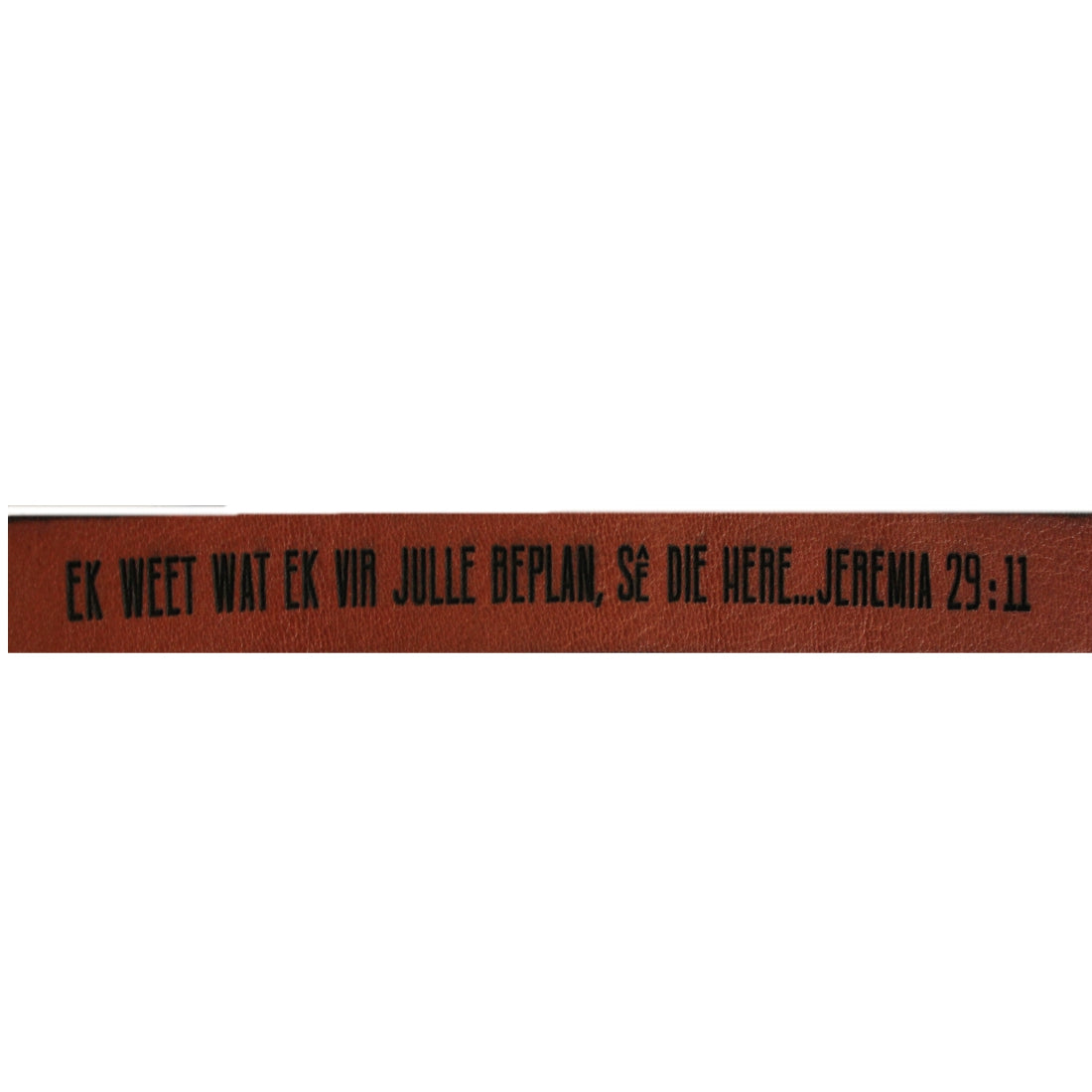 Ek weet wat ek vir julle beplan - Jer 29v11 -  Leather Wristband