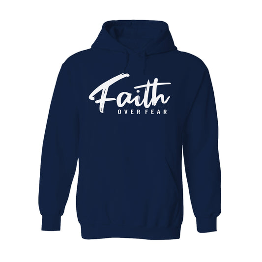 Faith over Fear - Christian Hoodie (Navy)