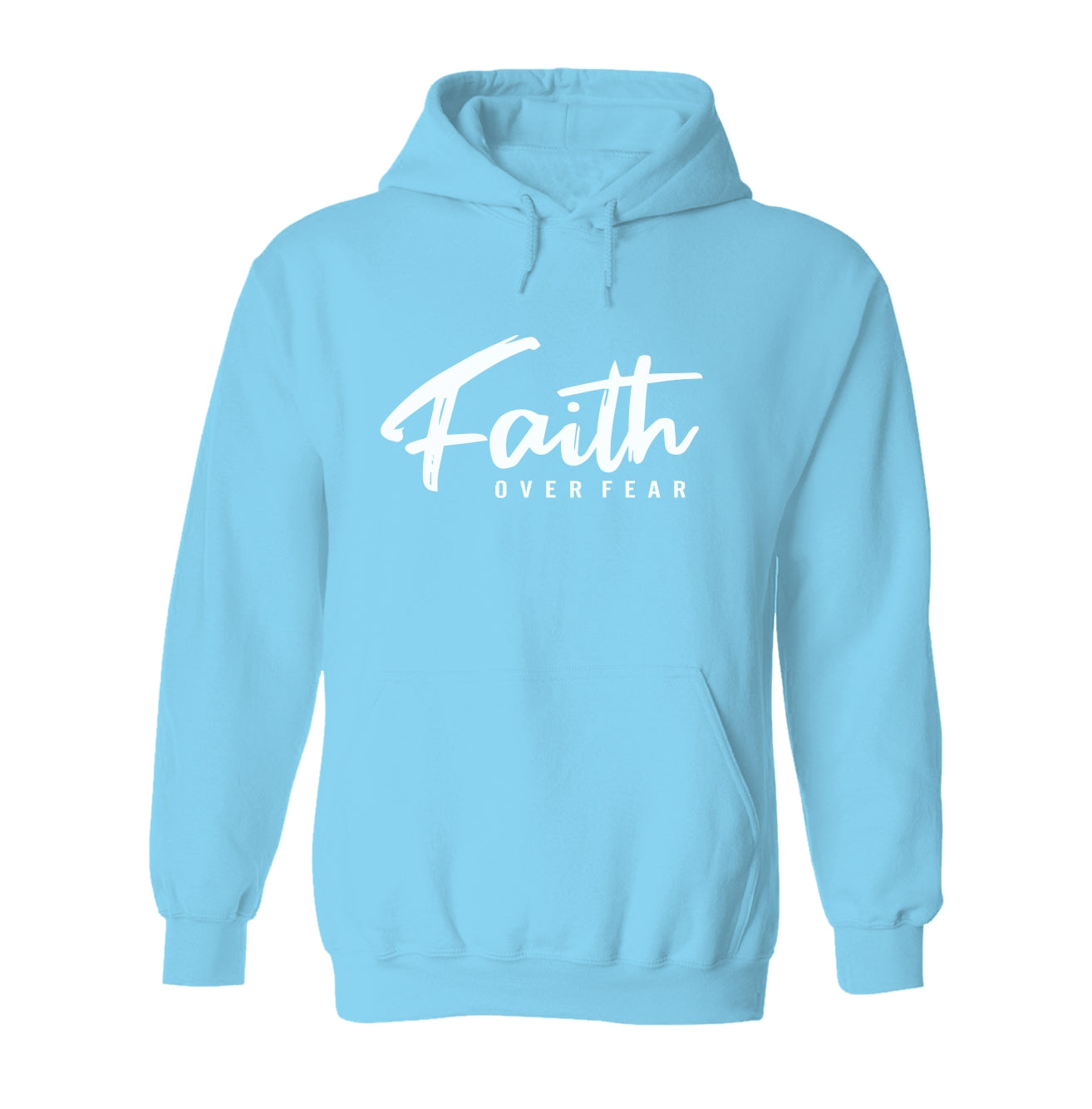 Faith over Fear - Christian Hoodie (Sky Blue)