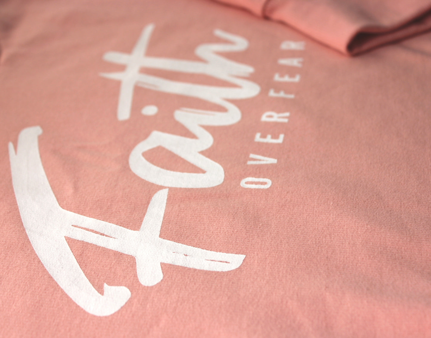 Faith over Fear - Christian Hoodie (Peach)