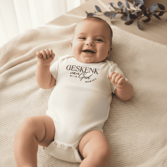 Geskenk - Christian Baby Onesie - (White SS)