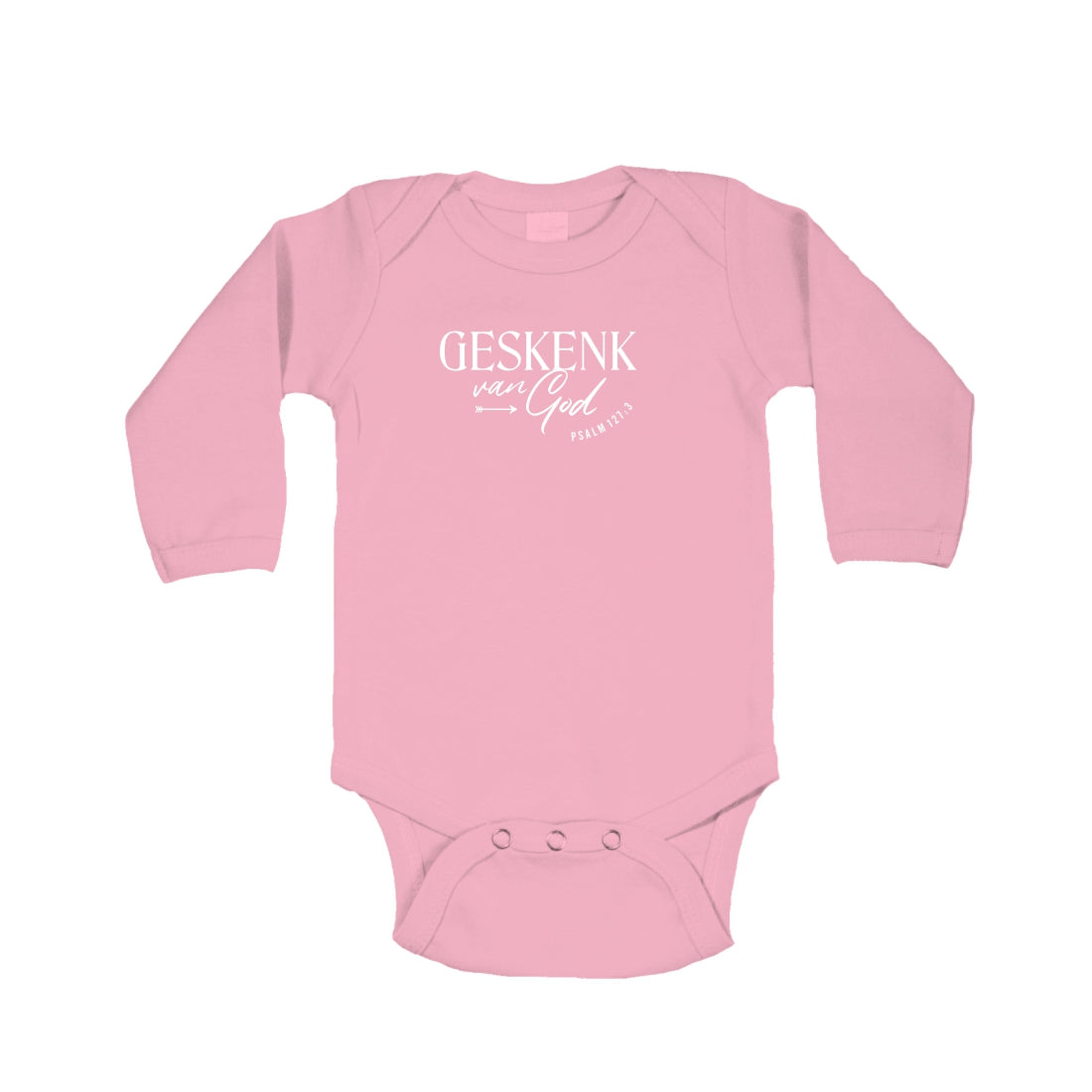 Geskenk - Christian Baby Onesie (Pink LS)