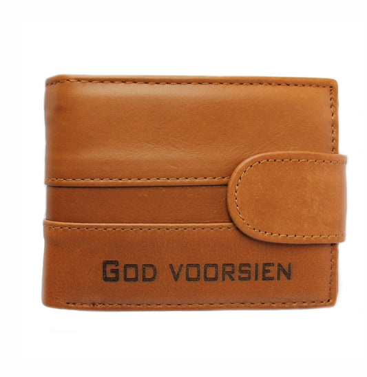 God Voorsien - Christian Leather Wallet (double stitch)