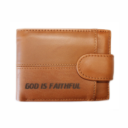 God is Faithful - Christian wallet (Clasp)