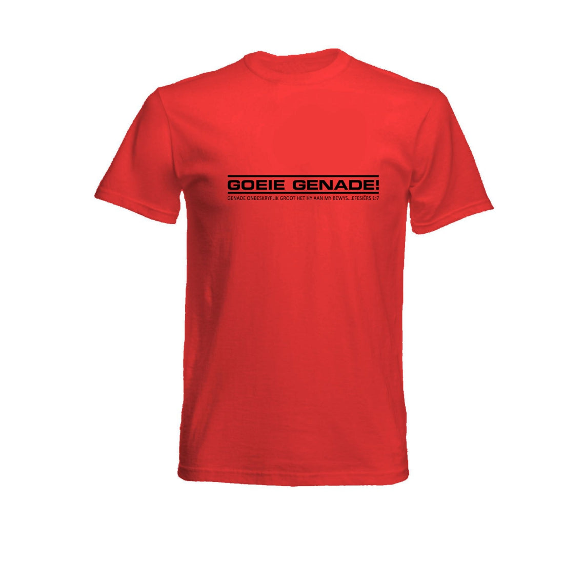 Goeie Genade - Christian T-shirt (Red)