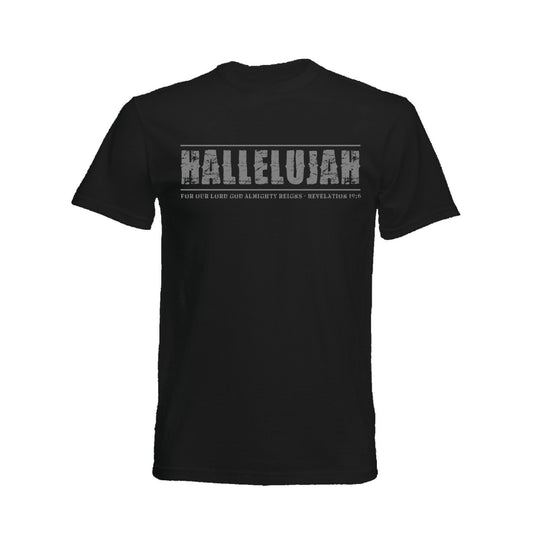 XS - Hallelujah - Christian t-shirt - (Black)