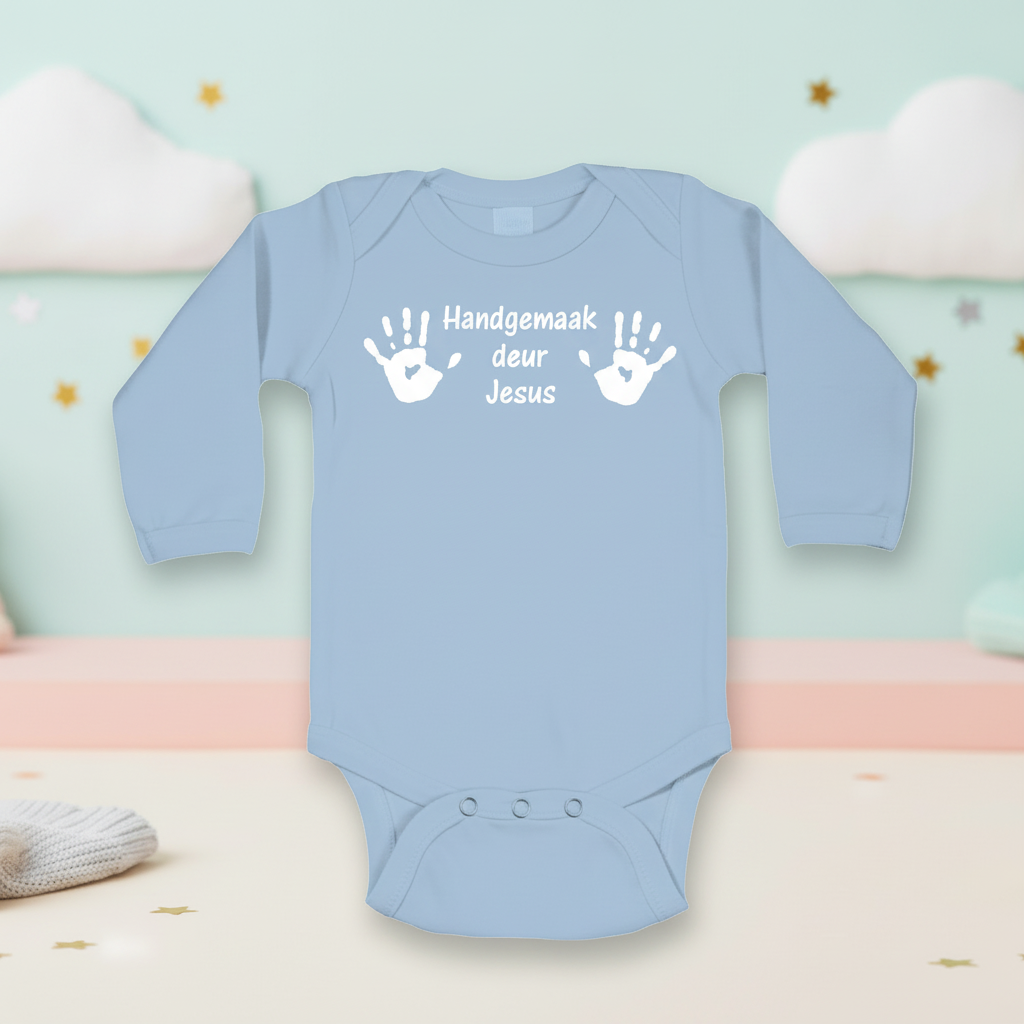 Handgemaak - Christian Baby Onesie (Blue LS)
