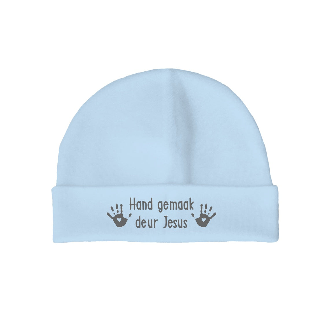 Handgemaak deur Jesus - Christian Baby Beanie (Blue)