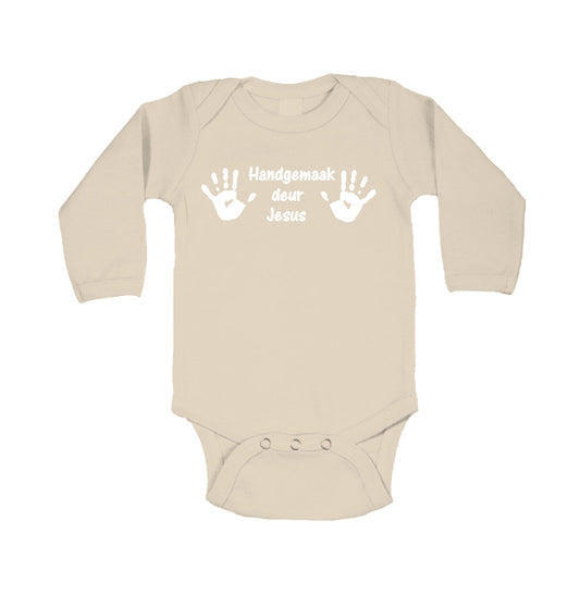 Handgemaakdeur Jesus-Christian Baby Onesie_Beige - South Africa