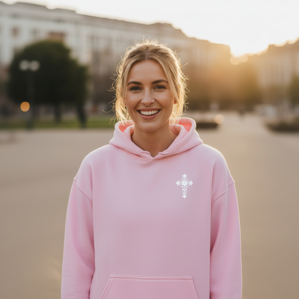 He has made everything beautiful - Christian Hoodie (Pink)