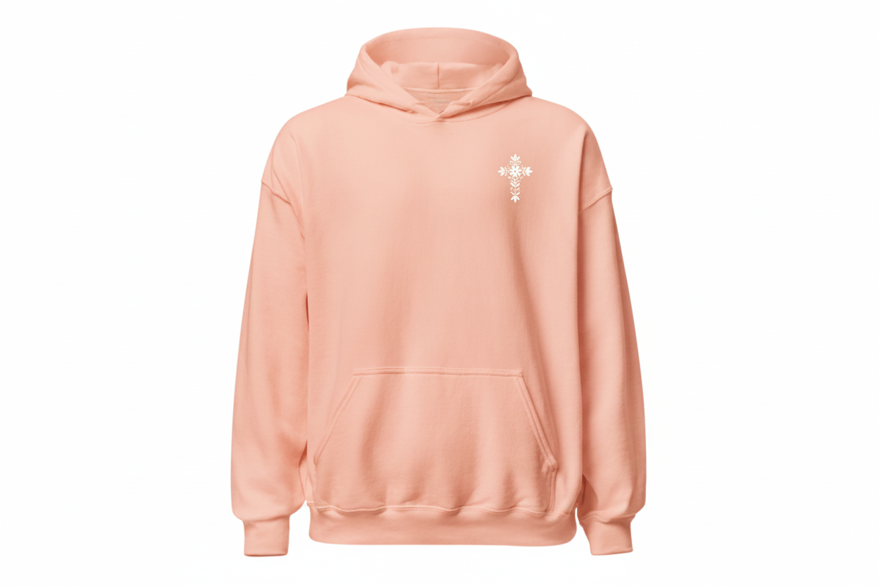 He has made everything beautiful - Christian Hoodie (Peach)