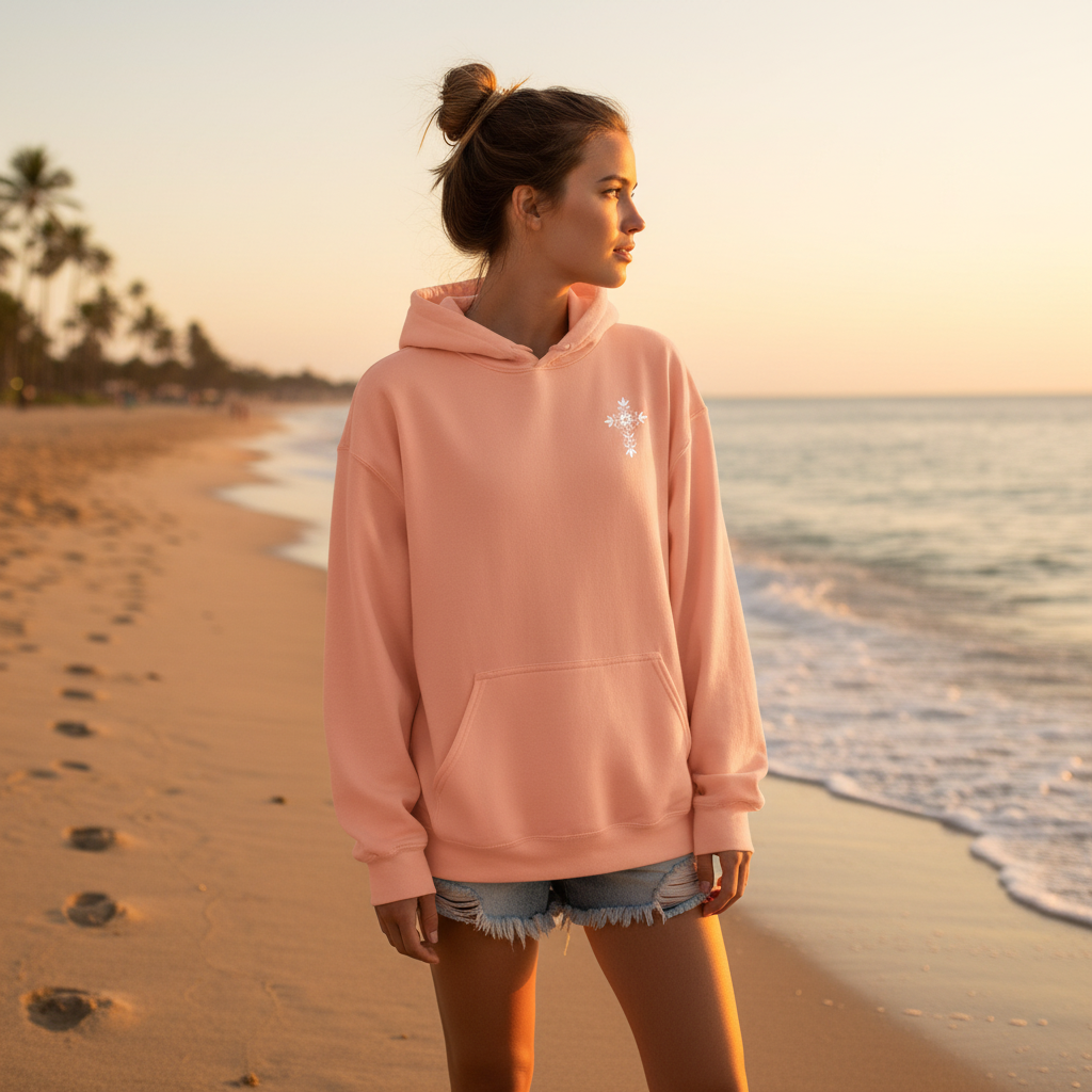He has made everything beautiful - Christian Hoodie (Peach)